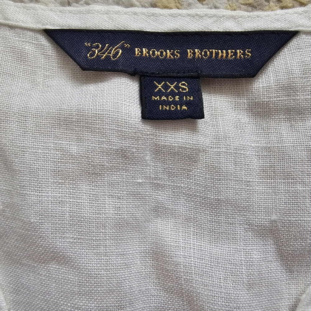 Brooks Brothers Women Linen Tunic White Tunic Top Size XXS - Picture 6 of 11